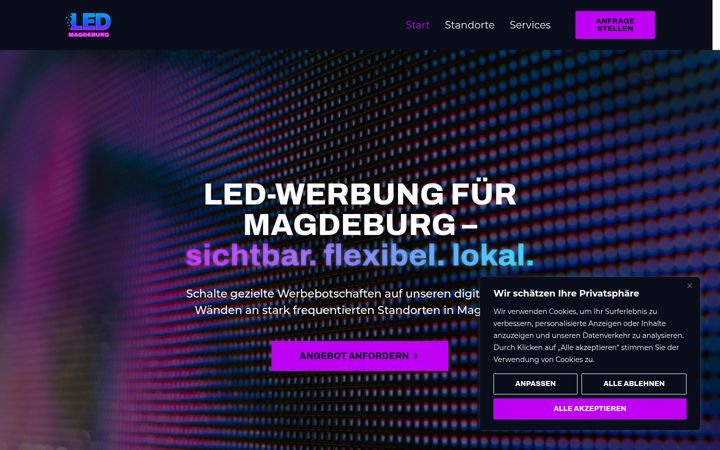 Screenshot of ledwerbung-magdeburg.de