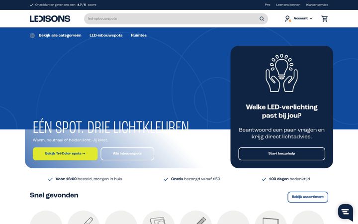 Screenshot of ledwereld.be