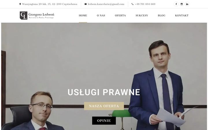 Screenshot of ledwon-kancelaria.pl