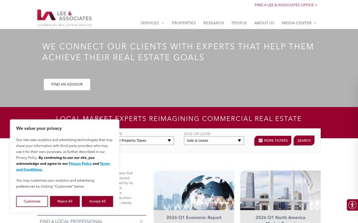 Screenshot of lee-associates.com