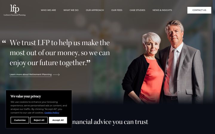 Screenshot of leeburnfinancial.com