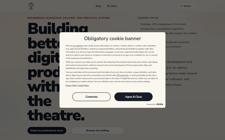 Screenshot of leeconlin.co.uk