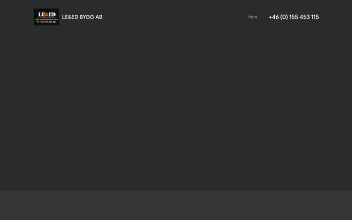 Screenshot of leedbygg.se