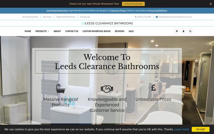 Screenshot of leedsclearancebathrooms.com