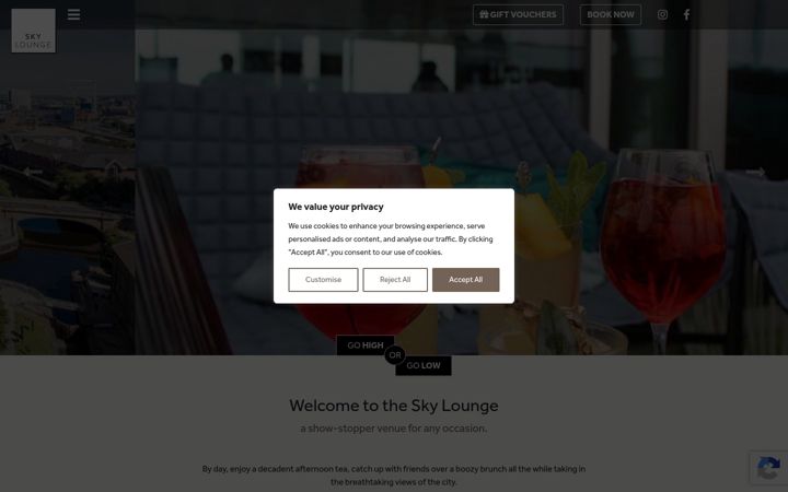 Screenshot of leedsskylounge.co.uk