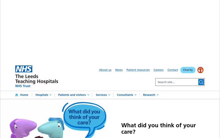 Screenshot of leedsth.nhs.uk