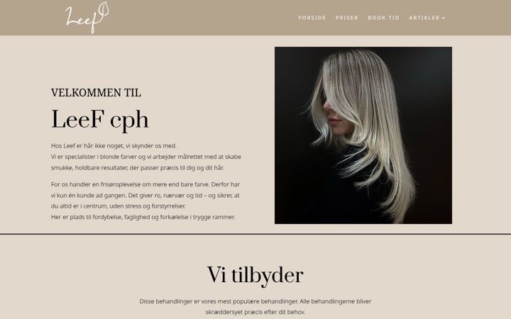 Screenshot of leef.dk
