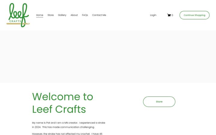 Screenshot of leefcrafts.com