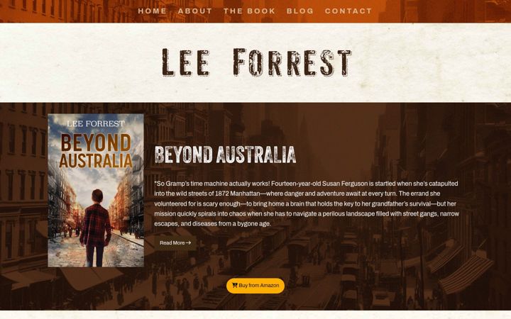 Screenshot of leeforrestauthor.com