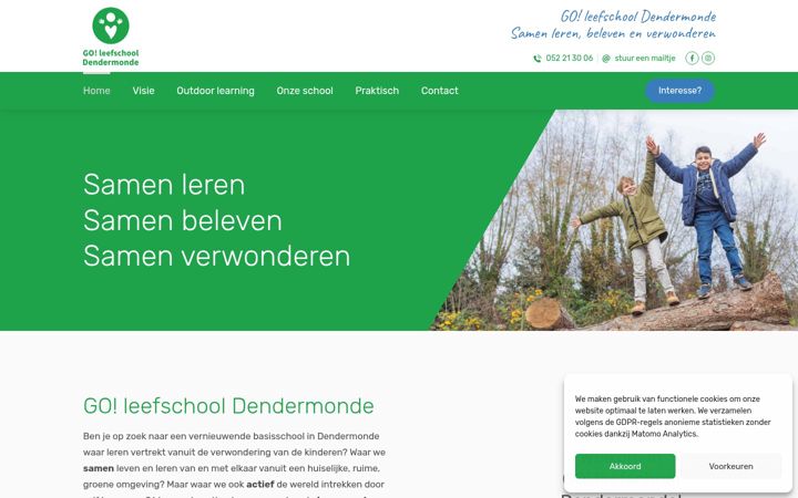 Screenshot of leefschooldendermonde.be