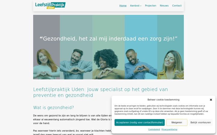 Screenshot of leefstijlpraktijkuden.nl