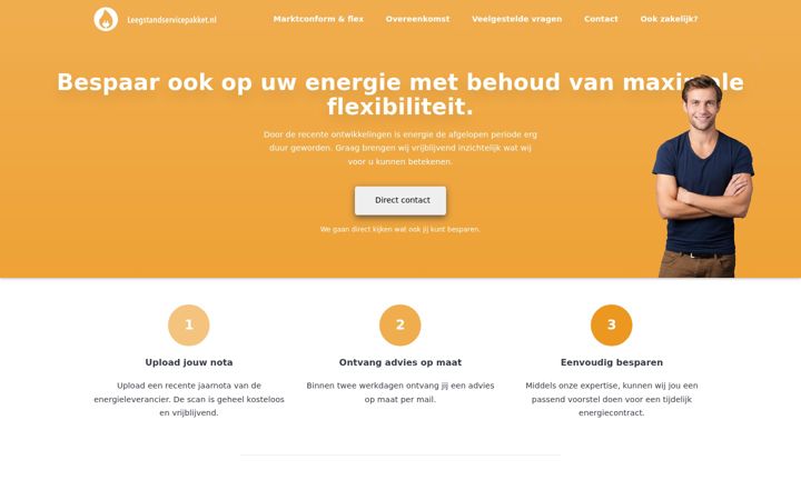 Screenshot of leegstandservicepakket.nl