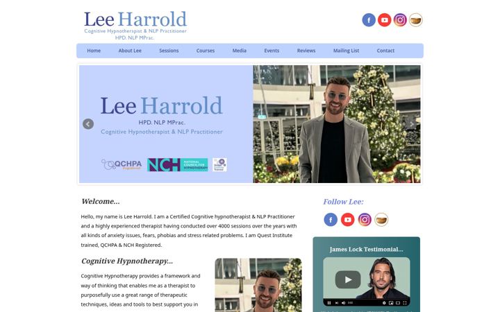 Screenshot of leeharrold.com