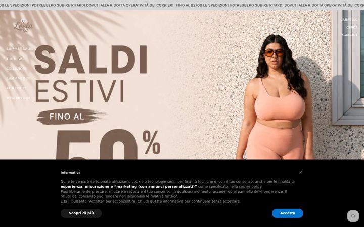 Screenshot of leelalab.it