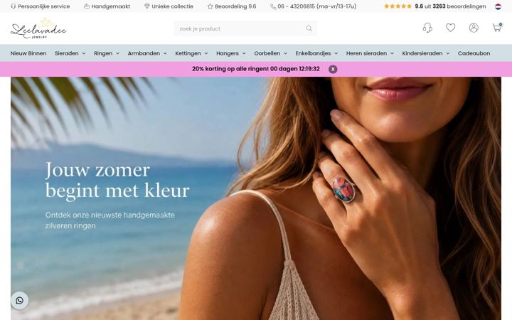 Snímek obrazovky leelavadee.nl