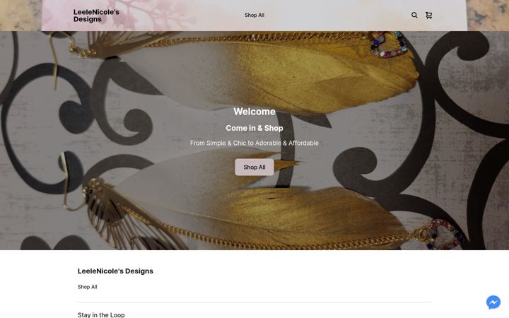 Screenshot of leelenicolesdesigns.com