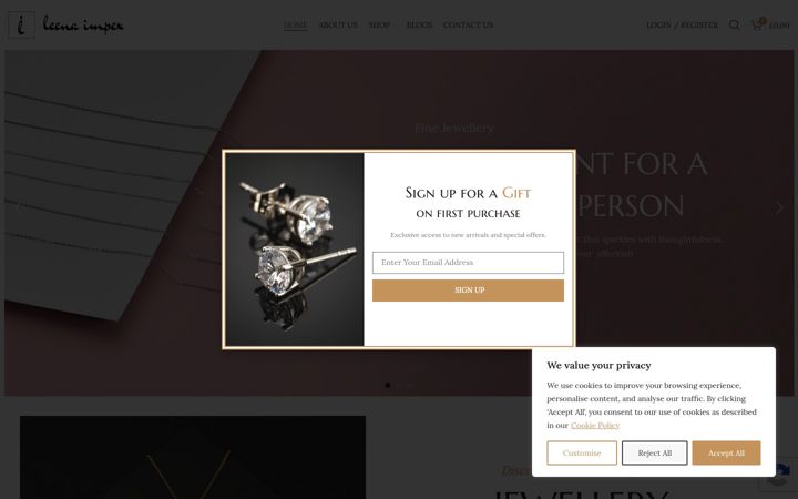 Screenshot of leenaimpex.com