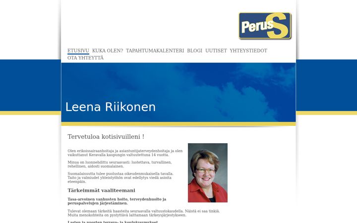 Screenshot of leenariikonen.net