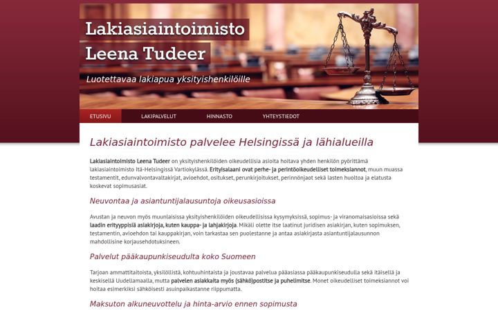 Screenshot of leenatudeer.com