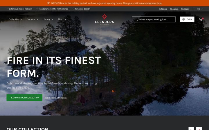 Screenshot of leenders.nl