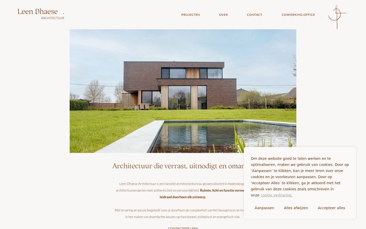 Screenshot of leendhaese-architectuur.be