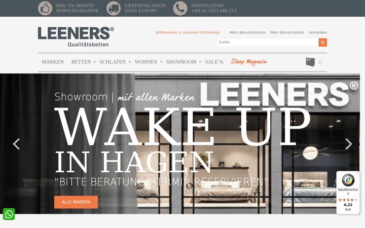 Screenshot of leeners.de