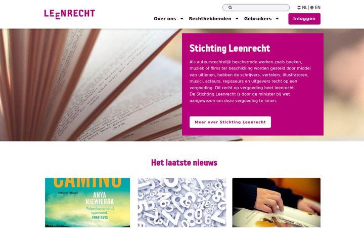 Screenshot of leenrecht.nl
