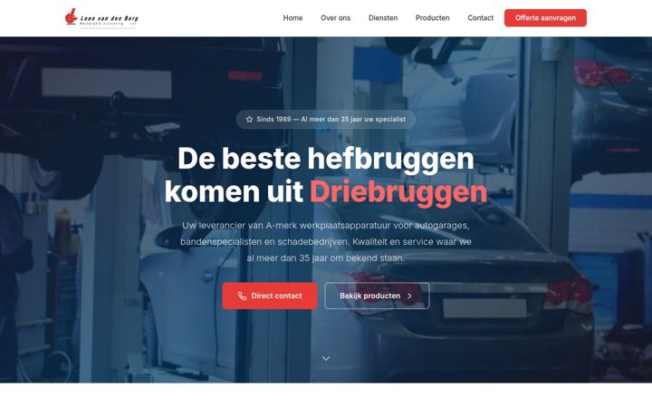 Screenshot of leenvandenberg.nl