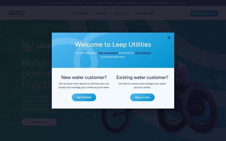 Screenshot of leeputilities.co.uk