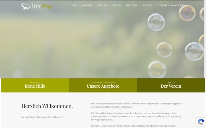 Screenshot of leere-wiege-hannover.de