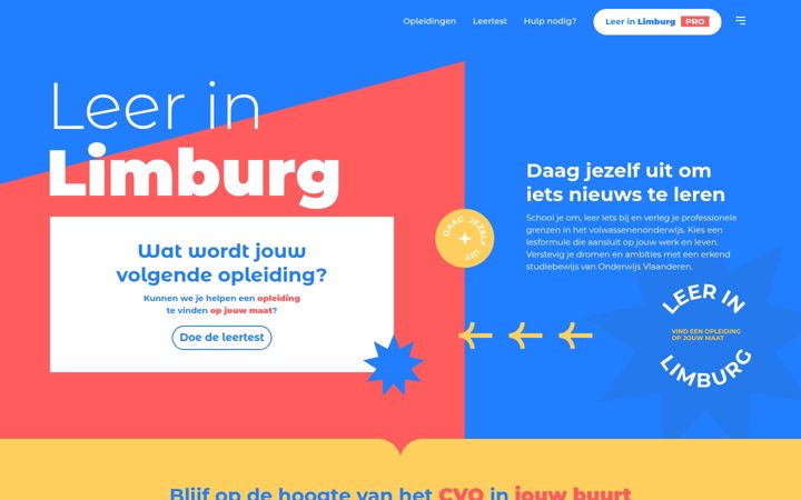 Screenshot of leerinlimburg.be