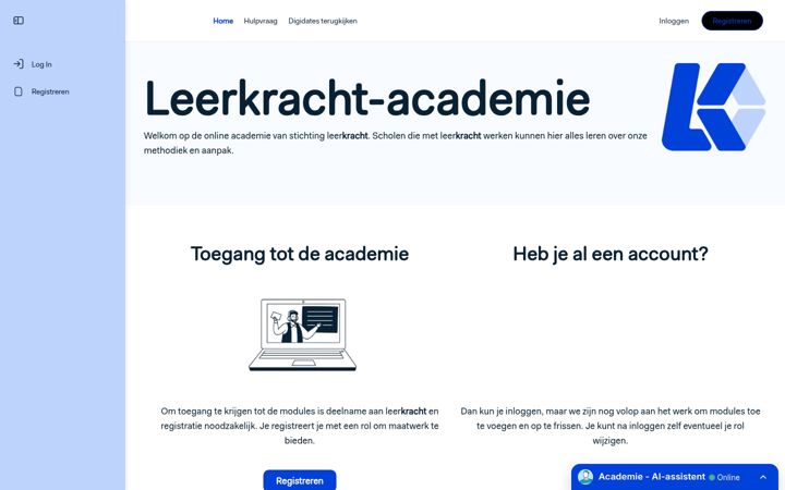 Screenshot of leerkracht-academie.nl