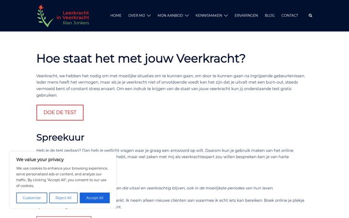 Screenshot of leerkrachtinveerkracht.nl