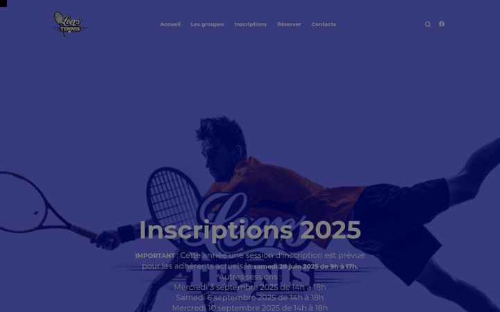 Screenshot of leerstennis.fr
