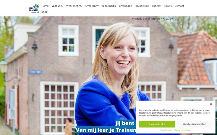 Snímek obrazovky leertrainenvanuitjevak.nl