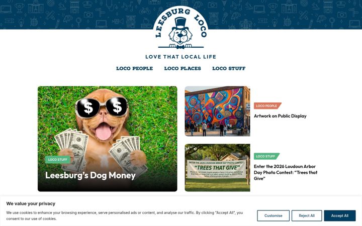 Screenshot of leesburgloco.com
