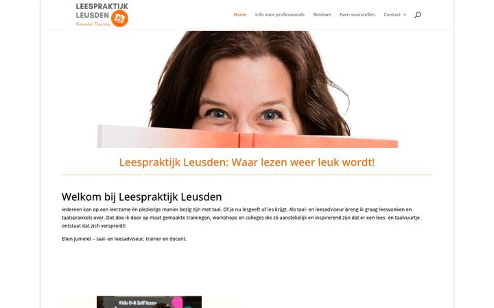 Screenshot of leespraktijkleusden.nl