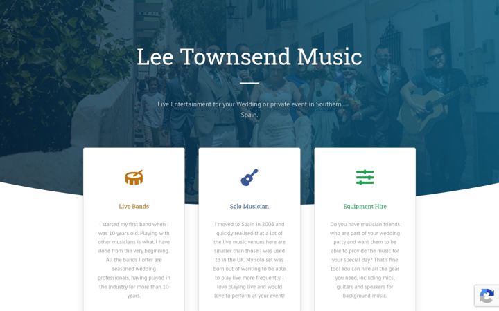 Screenshot of leetownsendmusic.com