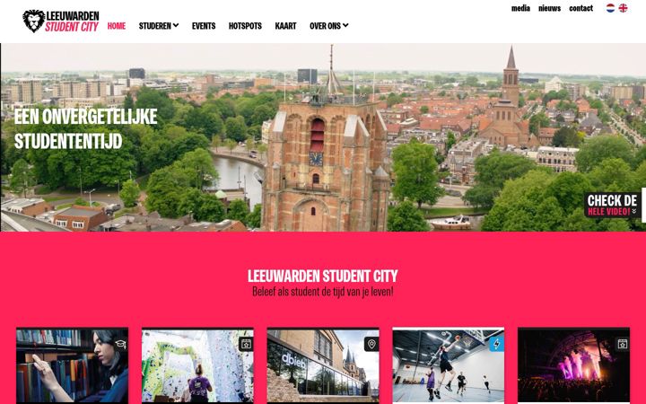 Screenshot of leeuwardenstudentcity.nl