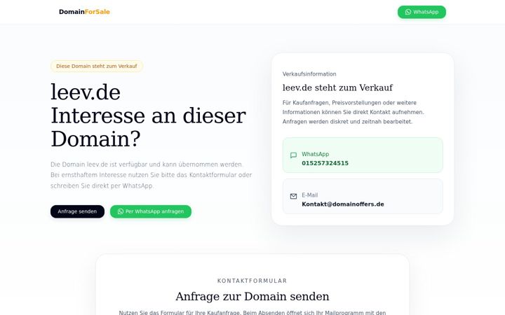 Screenshot of leev.de
