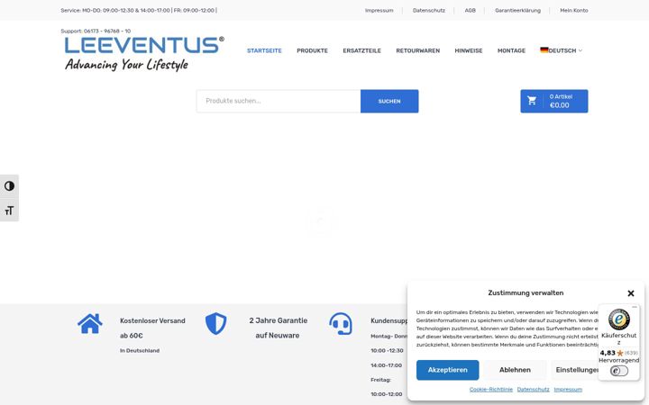 Screenshot of leeventus.com