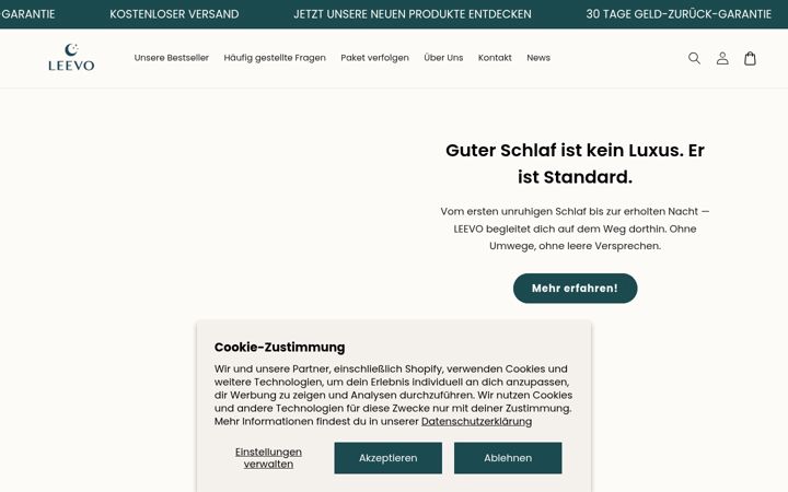 Screenshot of leevo.de