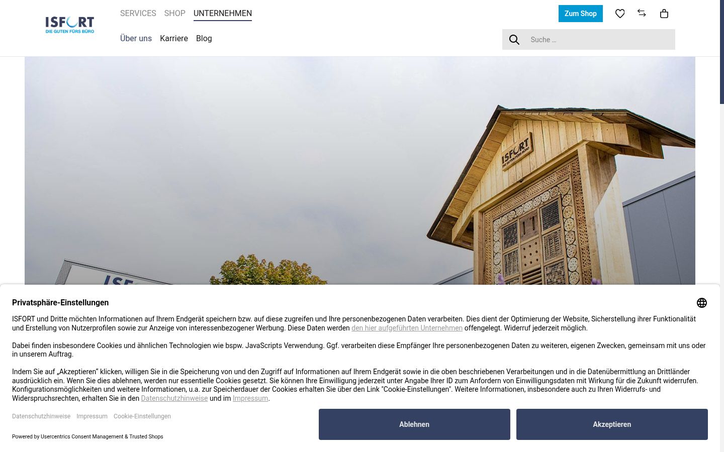 Screenshot del banner di consenso mostrato prima di qualsiasi interazione