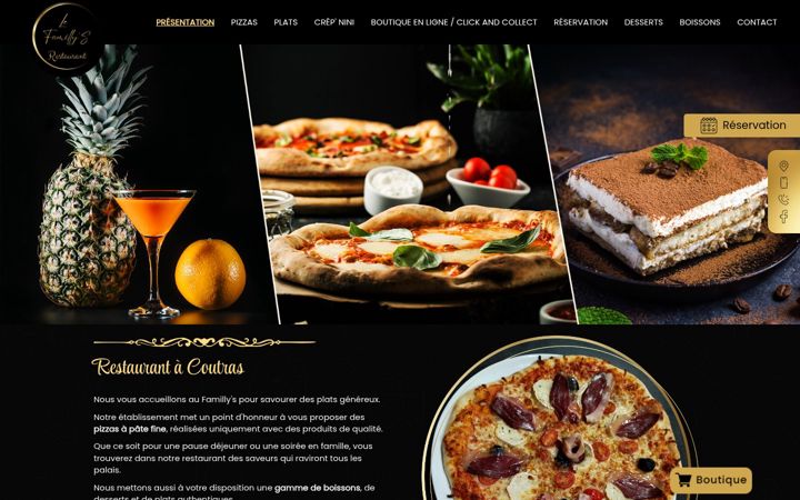 Screenshot of lefamillysrestaurant.fr