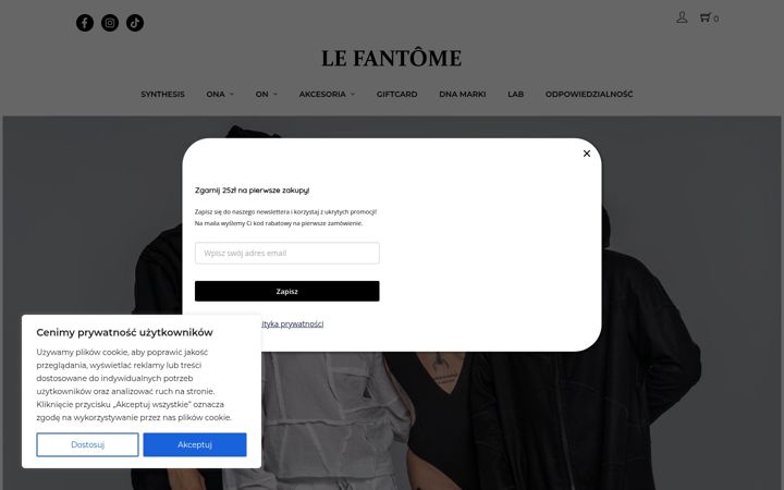 Screenshot of lefantome.eu