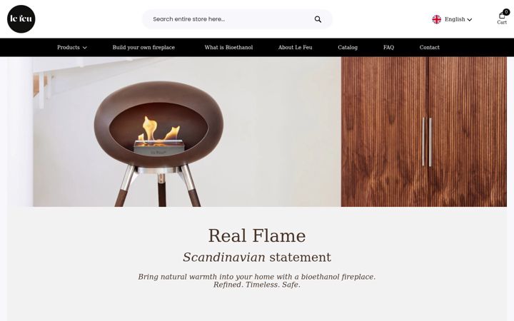 Screenshot of lefeufires.co.uk