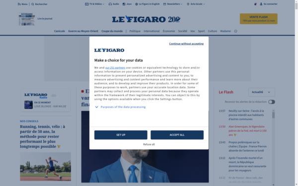 Screenshot of lefigaro.fr