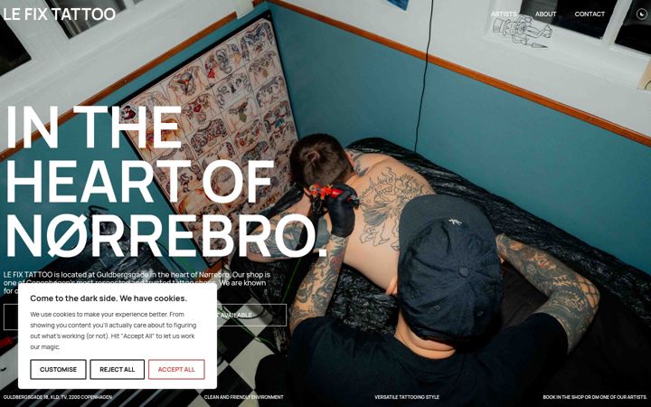 Screenshot of lefix-tattoo.com