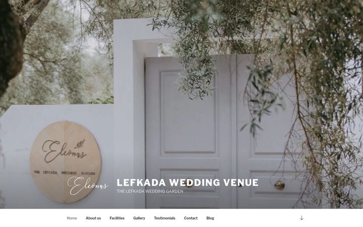 Screenshot of lefkadaweddingvenue.com