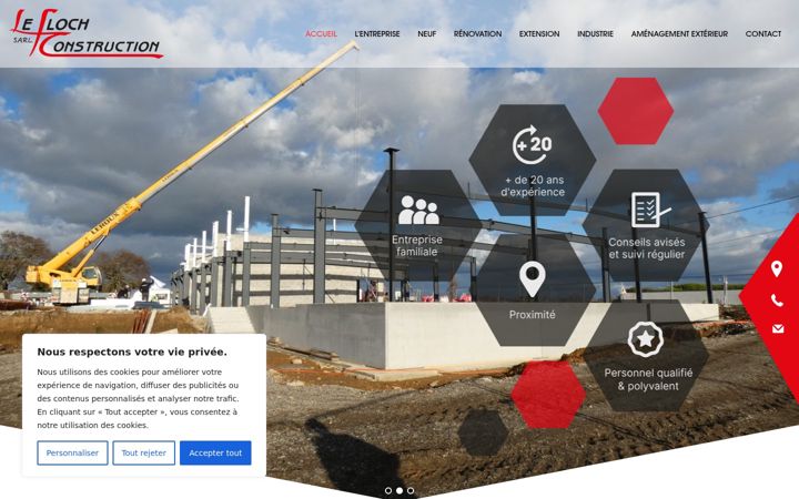 Screenshot of leflochconstruction.com